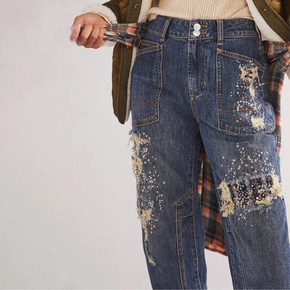 Anthropologie Pilcro The Wanderer Relaxed Jeans Size 29 Tall NWT Brand New - Picture 3 of 16